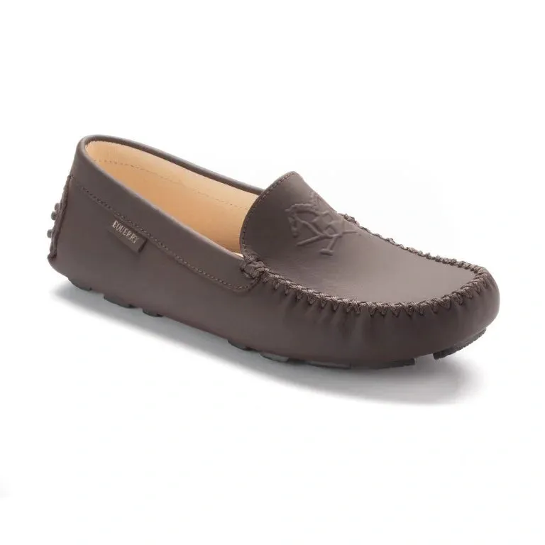 2517 - Brown Sahara Leather Soft Loafer for Girl by London Kids