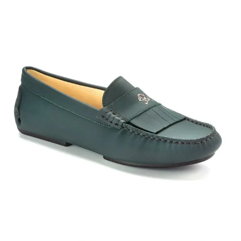 2698 - Green Sahara Leather Soft Loafer for Girl by London Kids