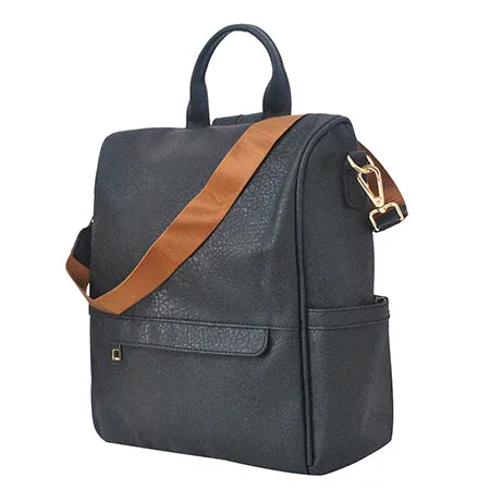 Black Faux Leather NGIL Traveler Backpack