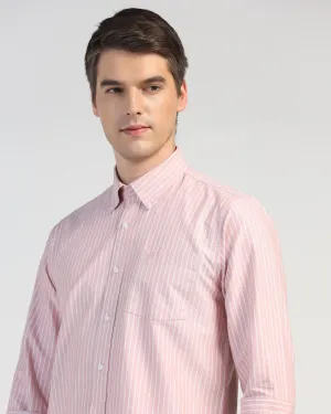 Casual Pink Stripe Shirt - Reda