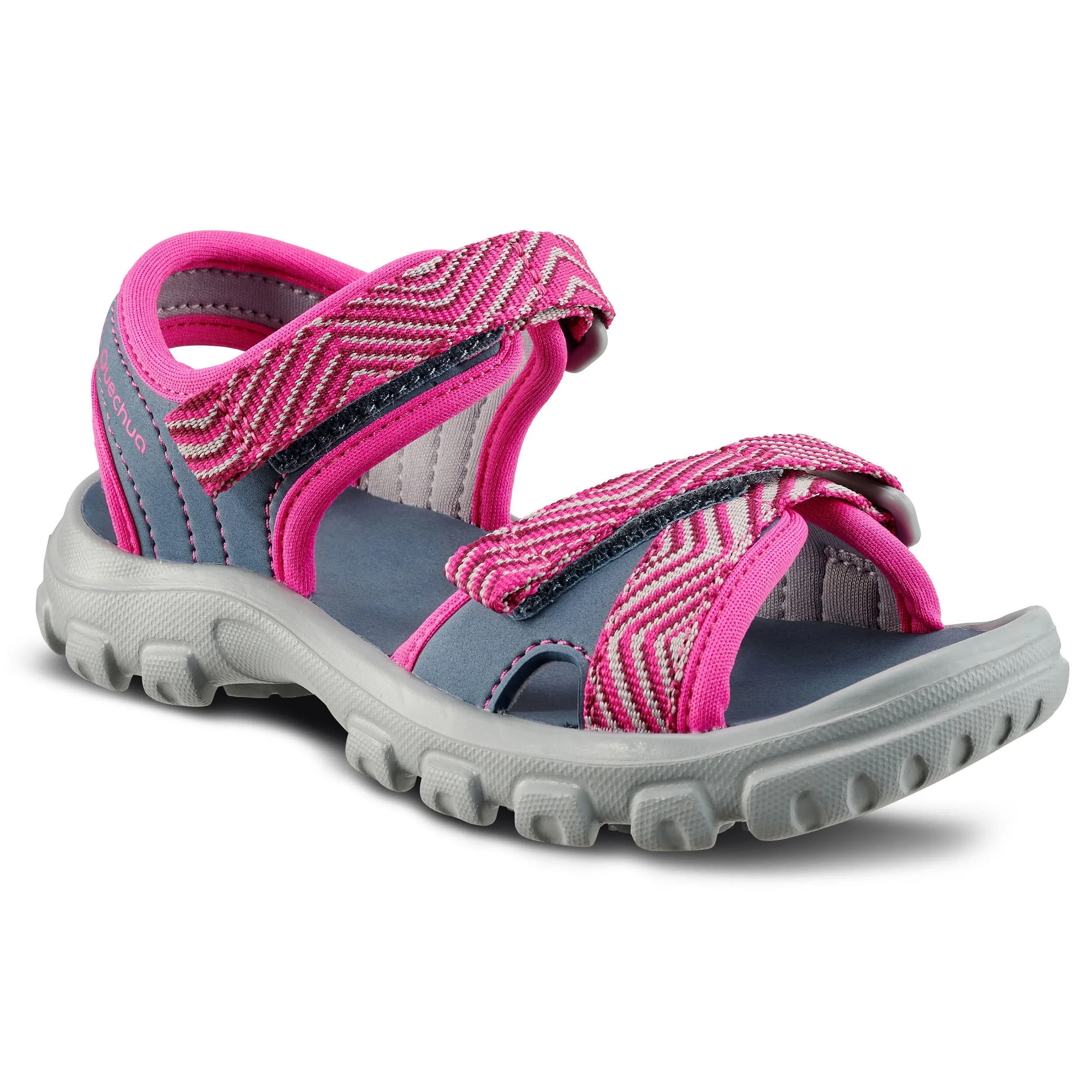 Children's sandals Quechua MH100 for hiking, size 24-31, gray / pink