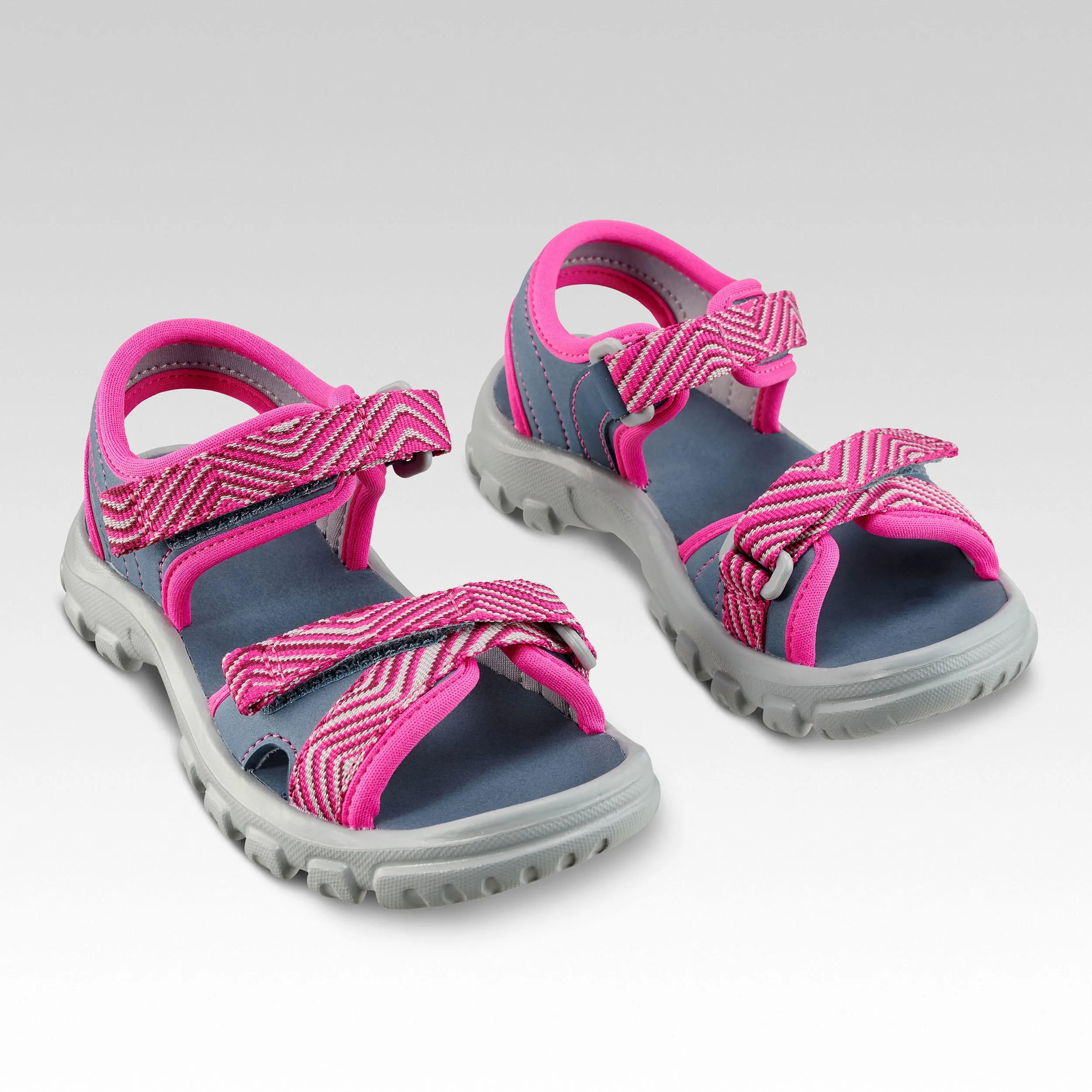 Children's sandals Quechua MH100 for hiking, size 24-31, gray / pink