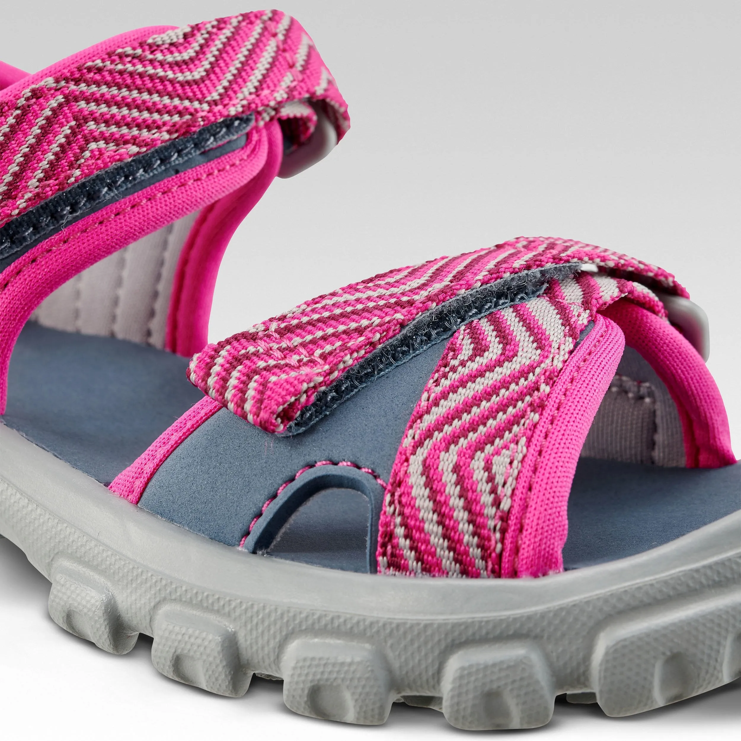 Children's sandals Quechua MH100 for hiking, size 24-31, gray / pink