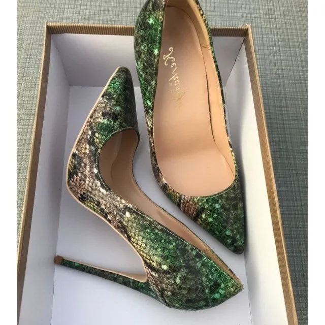 CrocChic Camo Pointed Toe High Heel Pumps