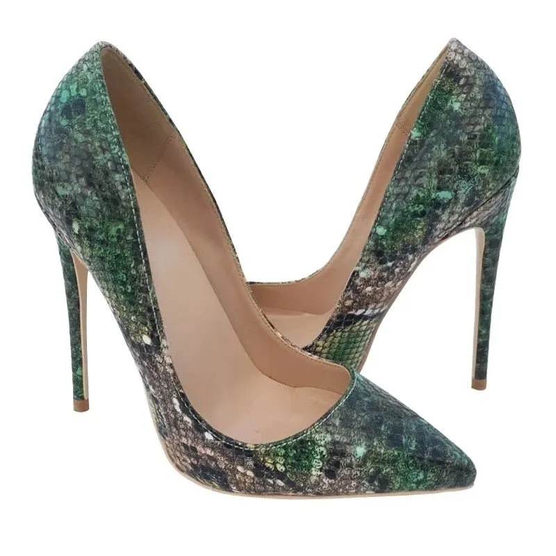 CrocChic Camo Pointed Toe High Heel Pumps