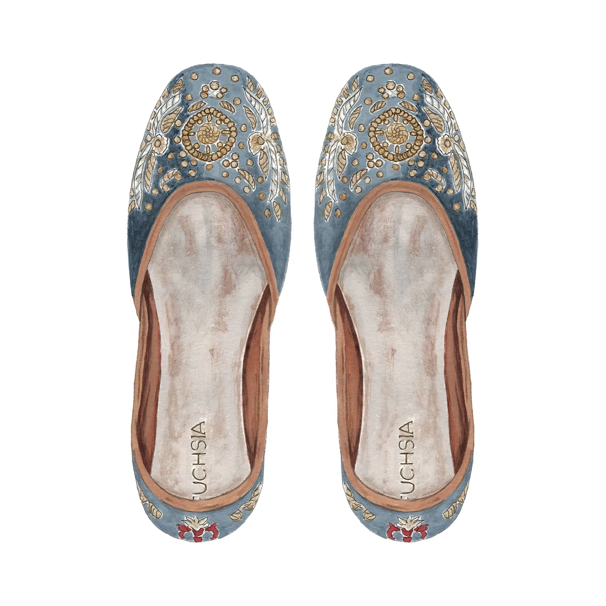 Handmade Embroidered Flats