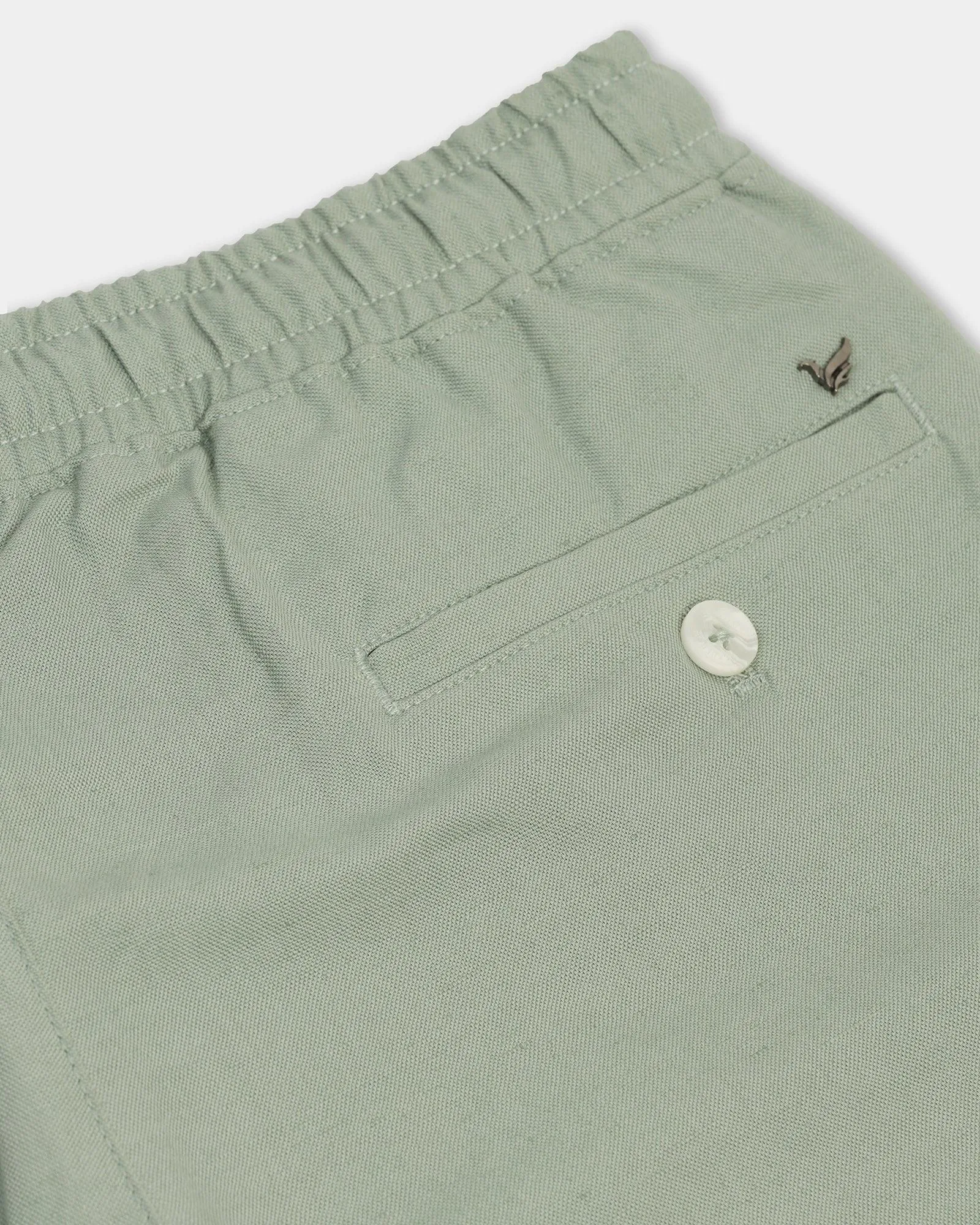 Linen Casual Green Solid Shorts - Kin