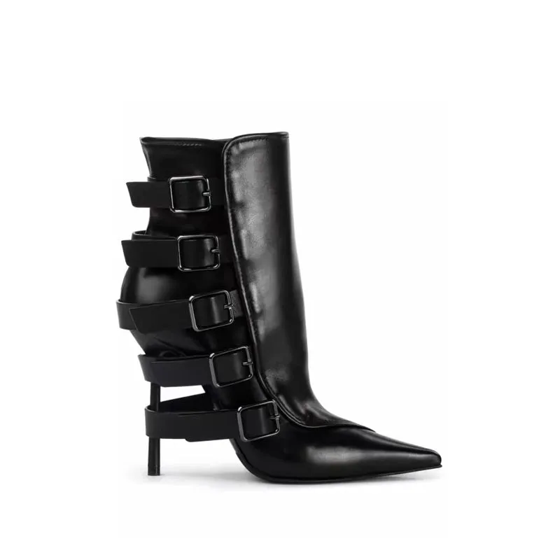 Luxe Chic Winter High Heeled Short Boots