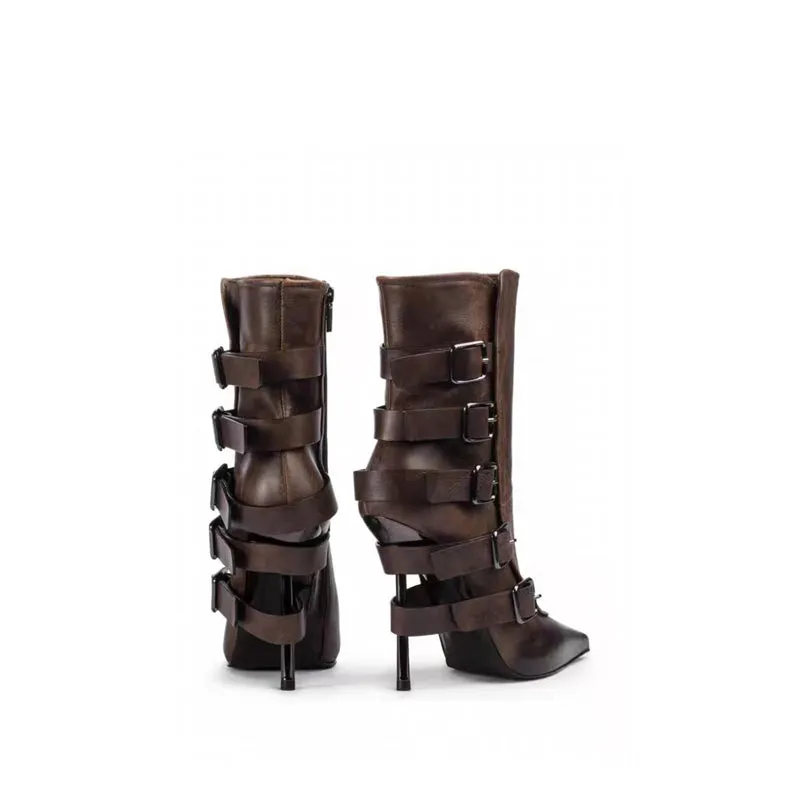 Luxe Chic Winter High Heeled Short Boots