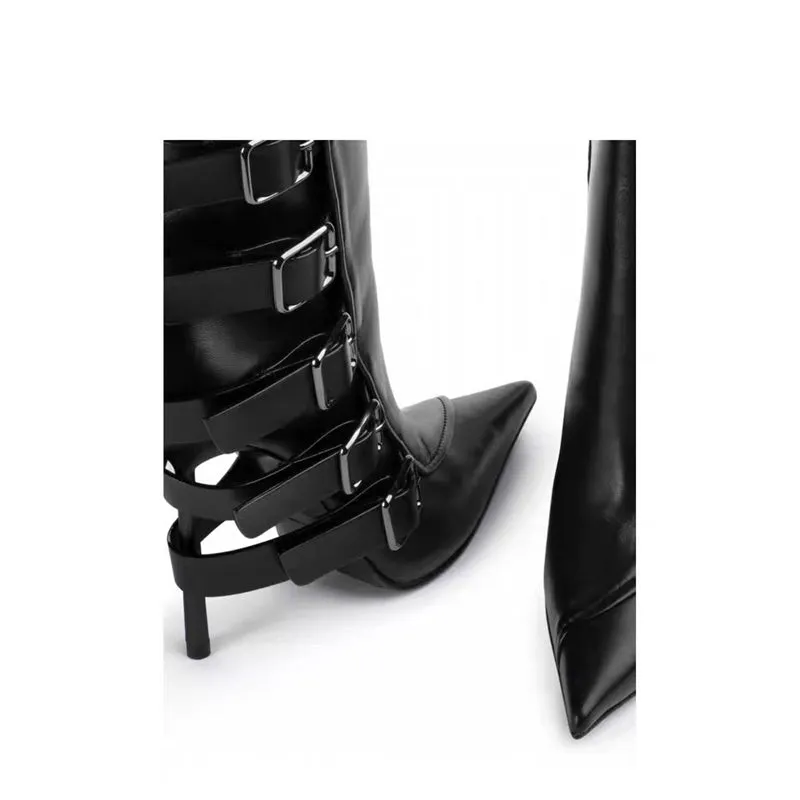 Luxe Chic Winter High Heeled Short Boots