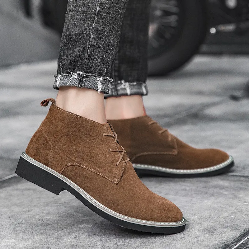 Man's suede leather fashion joker leisure shoes