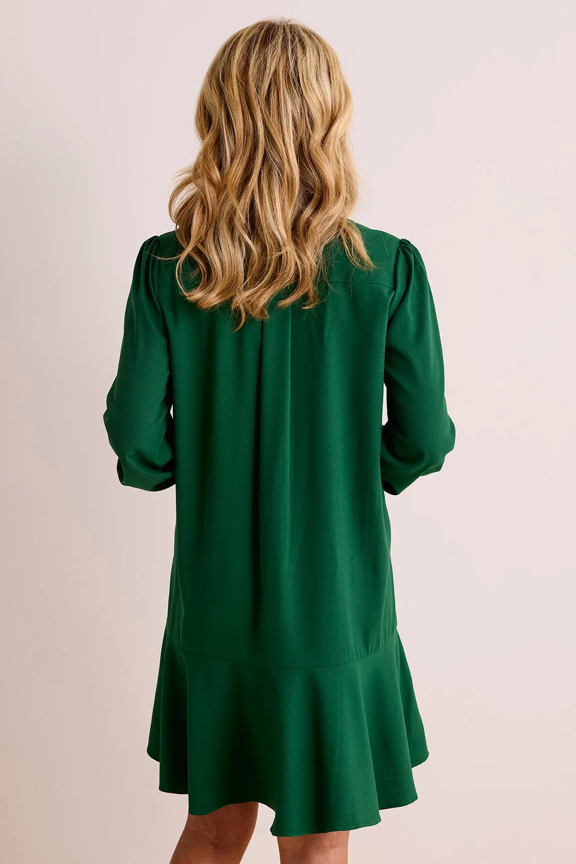 Meagan Dress- Hunter Green