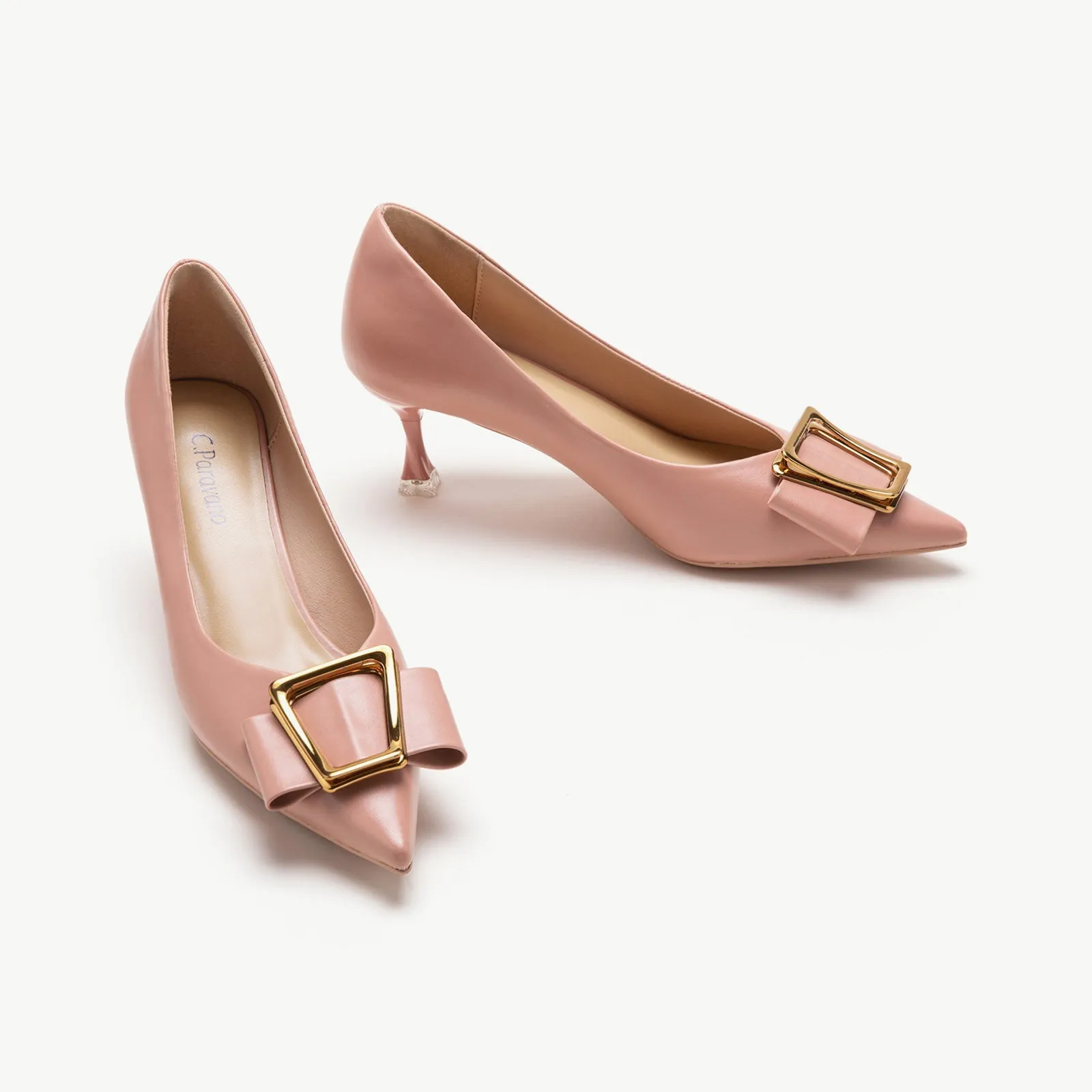 Metal Tie Pumps (Olivia) Pink