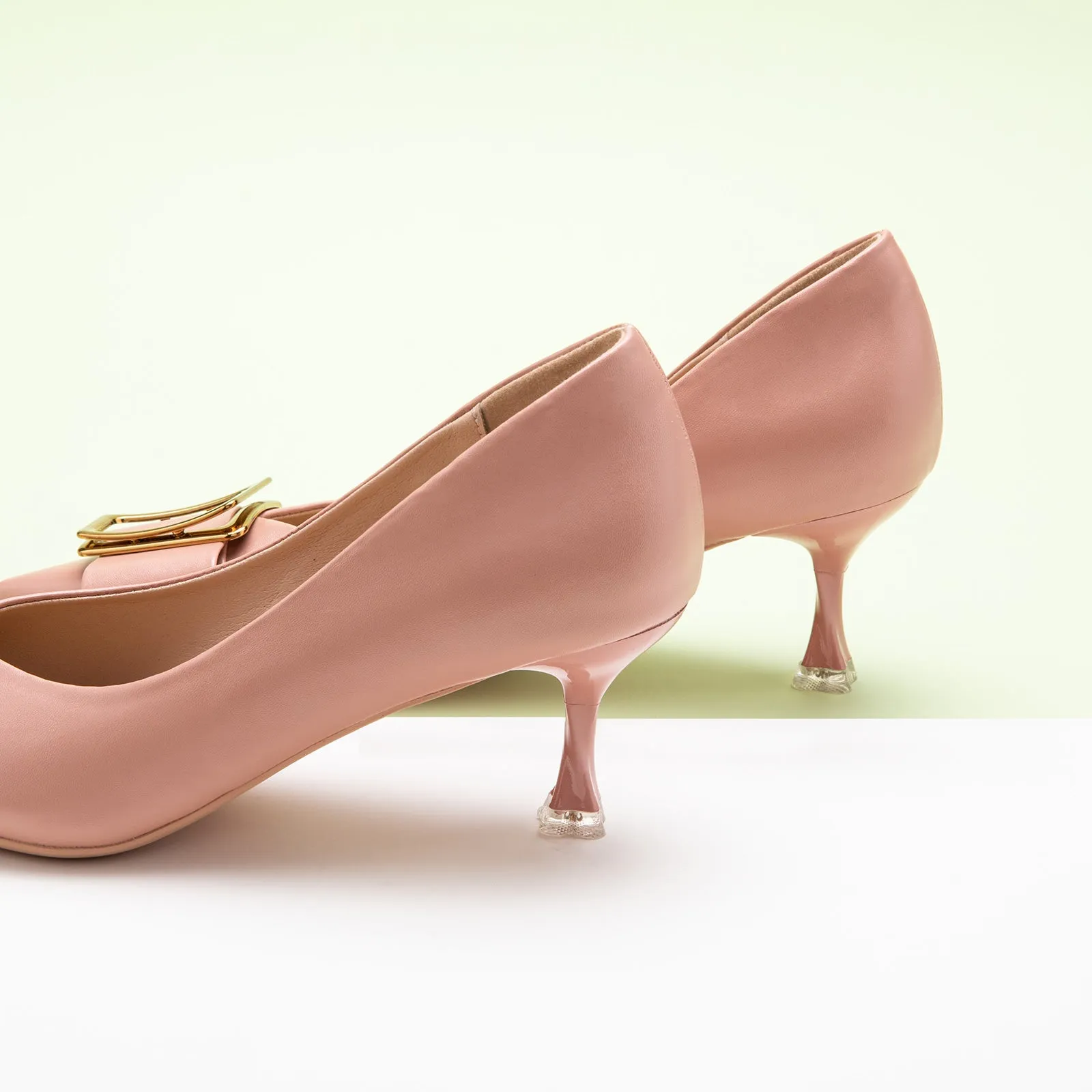 Metal Tie Pumps (Olivia) Pink