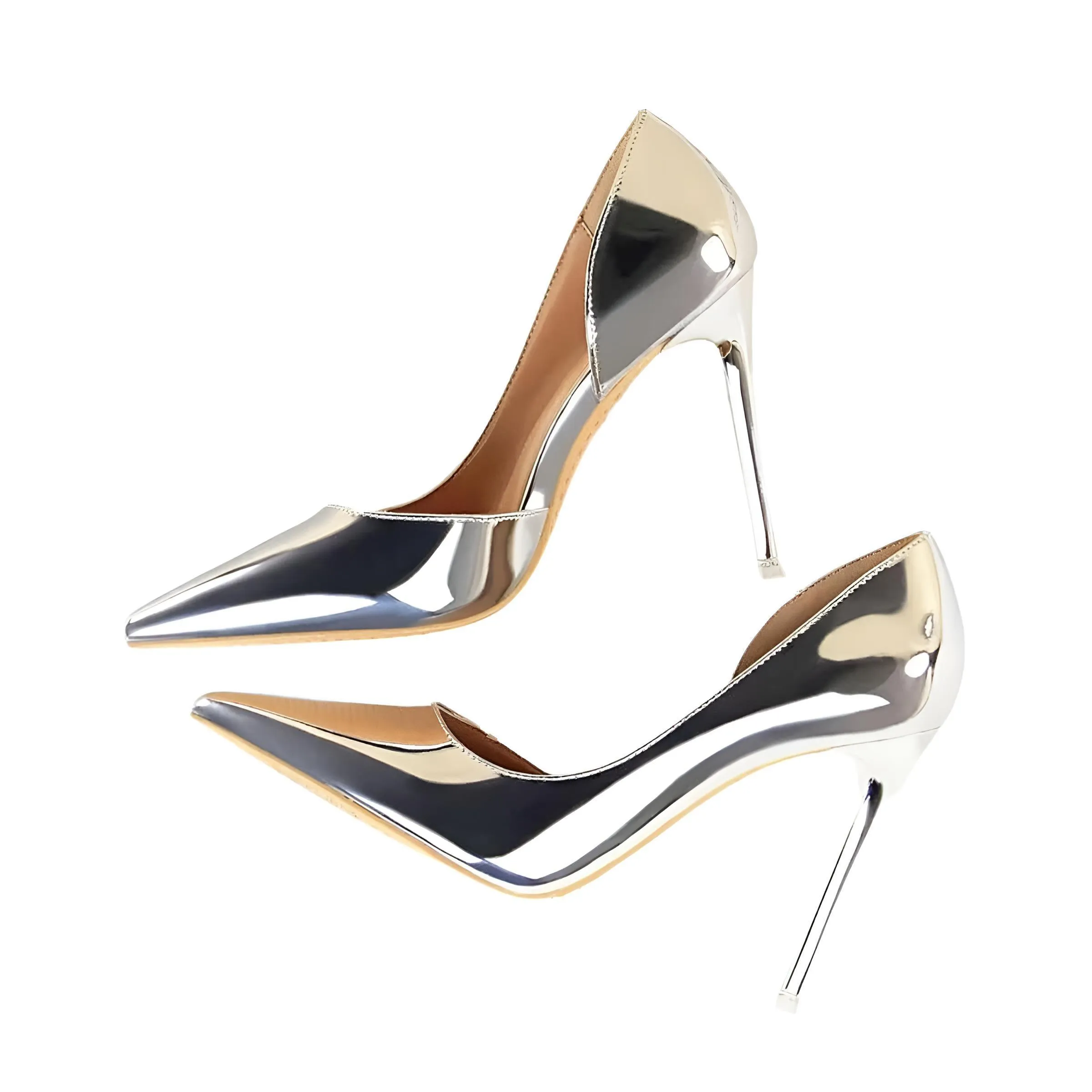 Metallic High Heel Pumps For Women