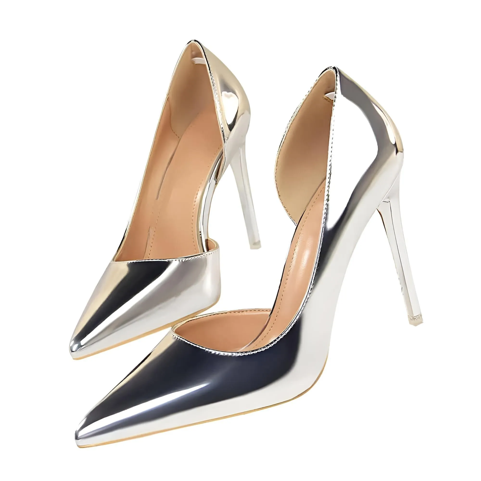 Metallic High Heel Pumps For Women