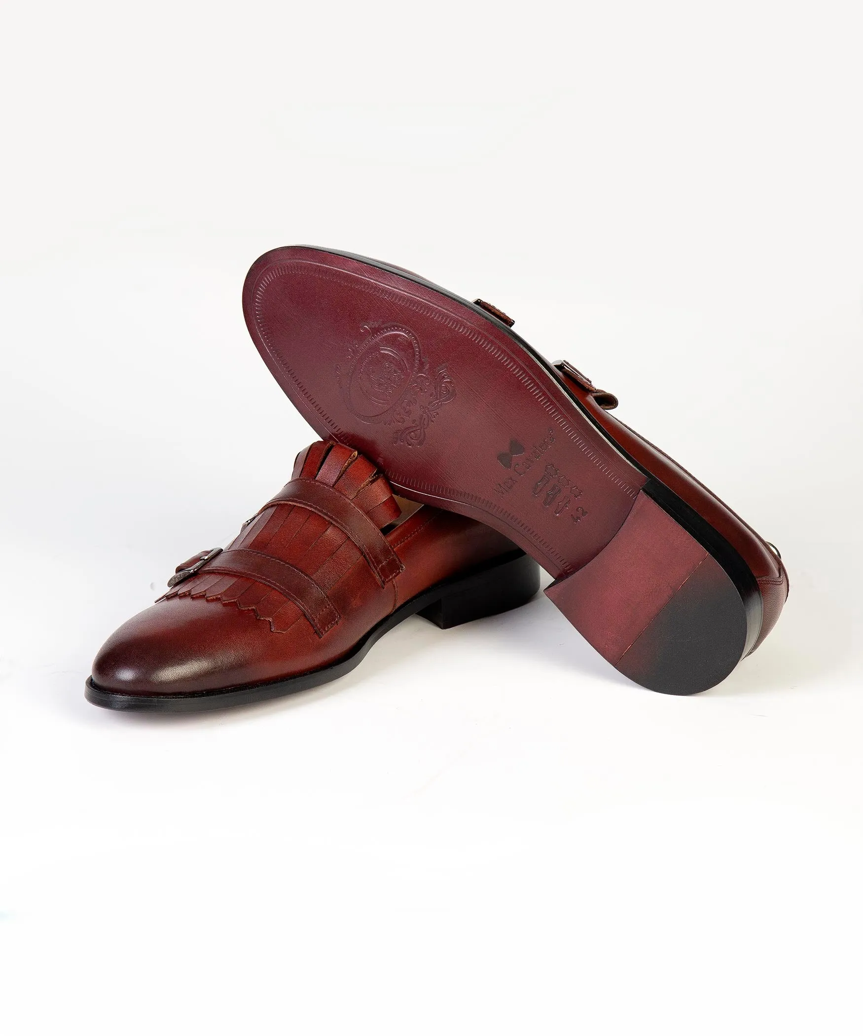 Monk leather loafers pair