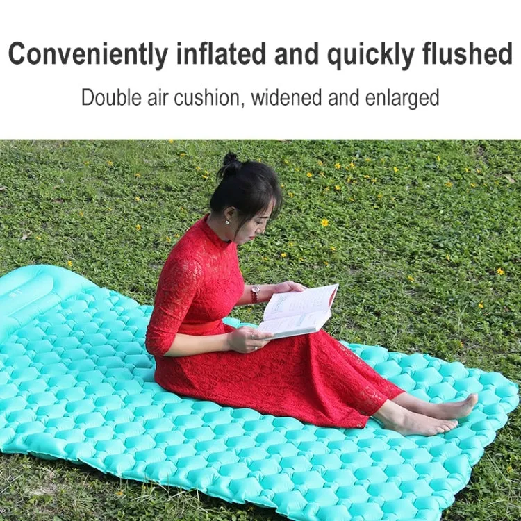 Outdoor Inflatable Bed for Camping, Fishing, and Beach, TPU Cushion, 76.8 x 46.9 x 6.3 inches (Emerald)