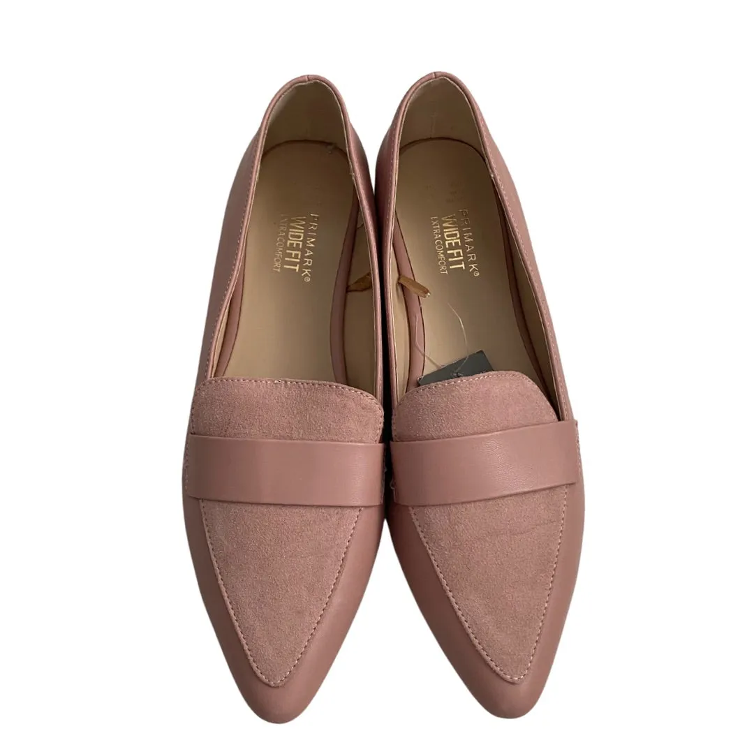 Pointed Loafer Flat Shoes Pink SIZE 41