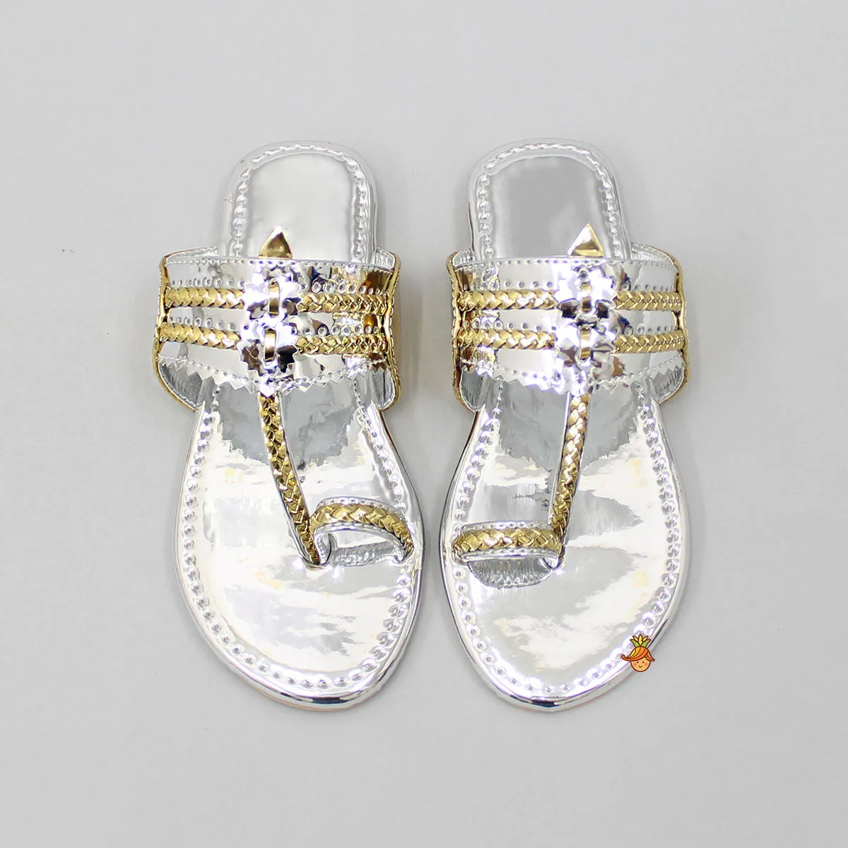 Pre Order: Shiny Braided Kolhapuri Flats