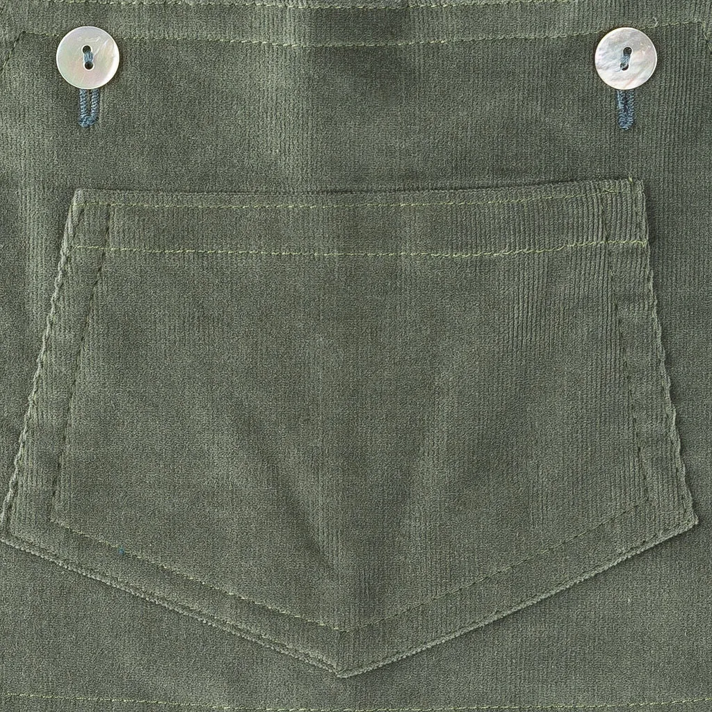 Sage Green Velvet Shortall