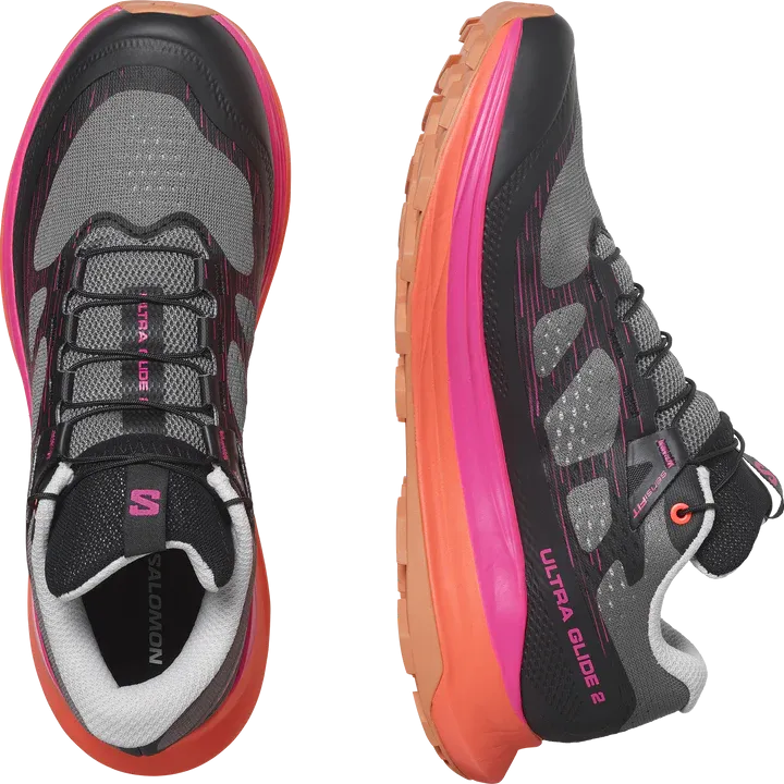 Salomon Ultra Glide 2 Shoes (Women's) Plum Kitten / Black / Pink Glow